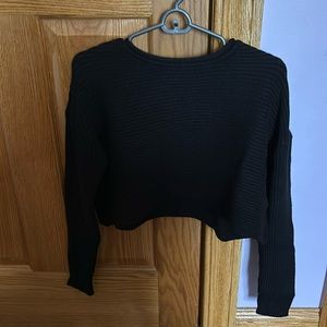 Black cropped sweater